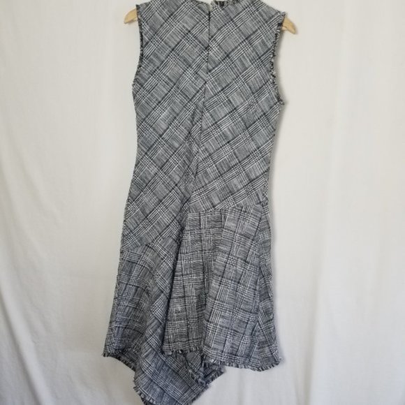 Fringe tweed Taylor sleeveless Asymmetrical dress size 10 (303) - Picture 5 of 11